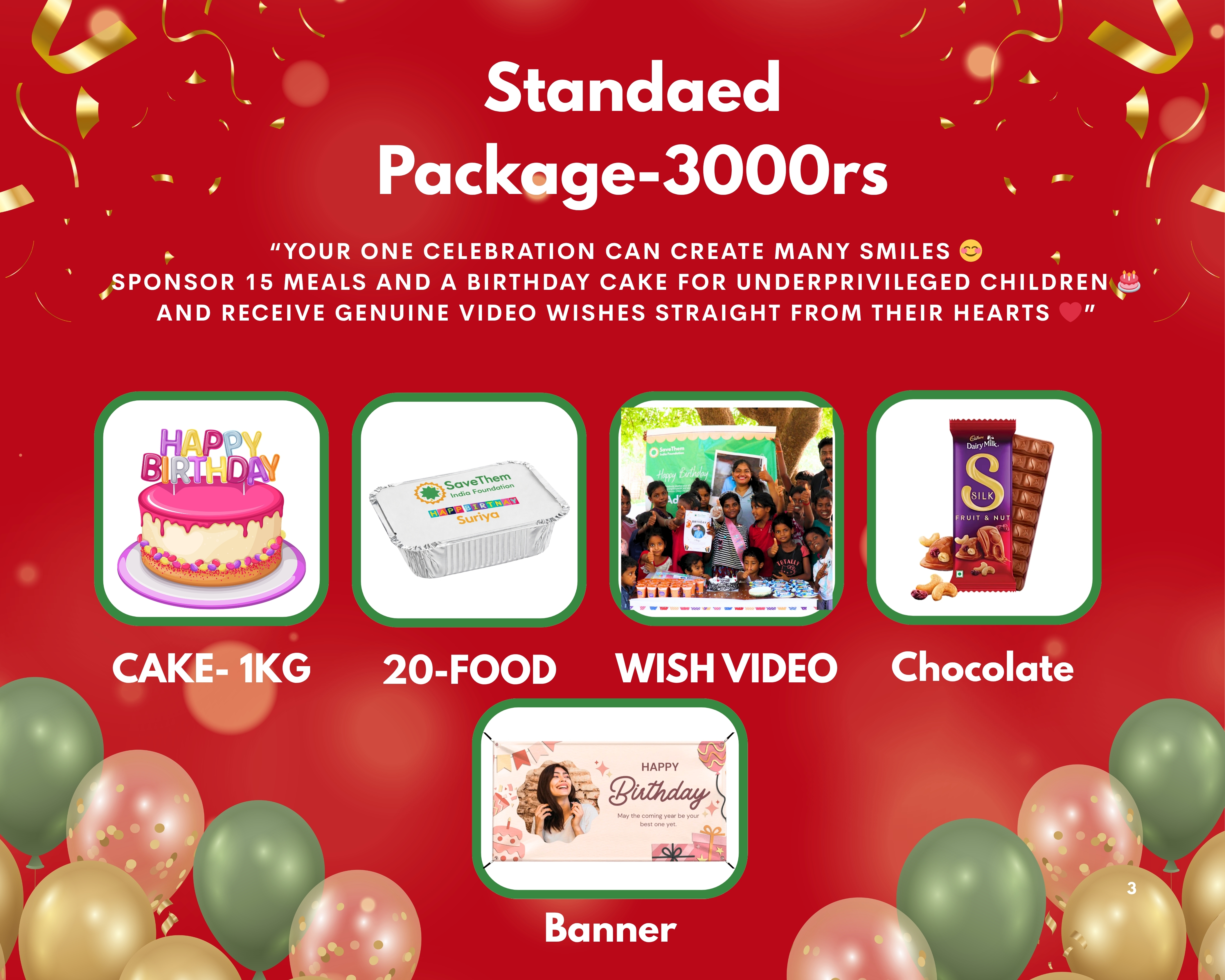 Standard Birthday Package